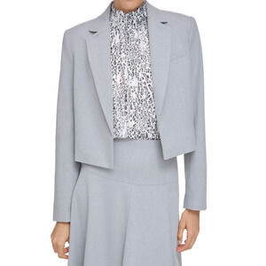 Calvin Klein Petite Cropped Open Front Jacket Tin Petite Size 2P